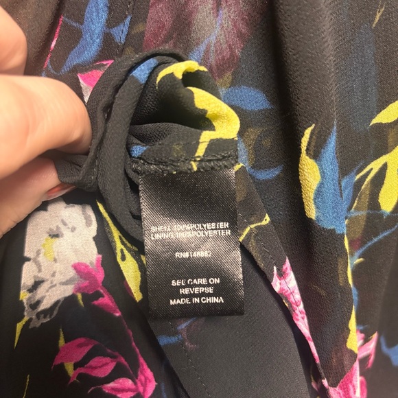 Torrid Size 2 Black Floral Sheer Button Front High Low Dress - Picture 7 of 11